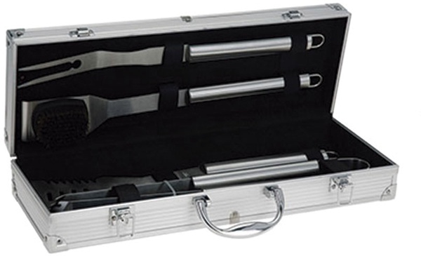 Accesorios barbacoa maletin 4 piezas